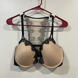 Victorias Secret Dream Angels Lined Demi Lace Mesh Racerback 38D Romantic Fem